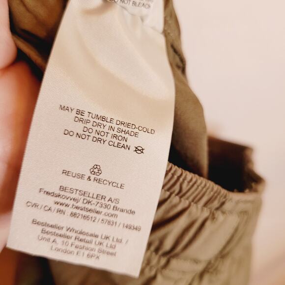 Jack and Jones womens khaki green belted cargo utility pants Size XS - Picture 16 of 16